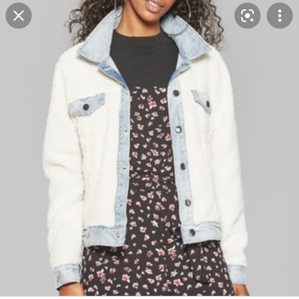 Wild Fable Denim Sherpa Jacket Size Small